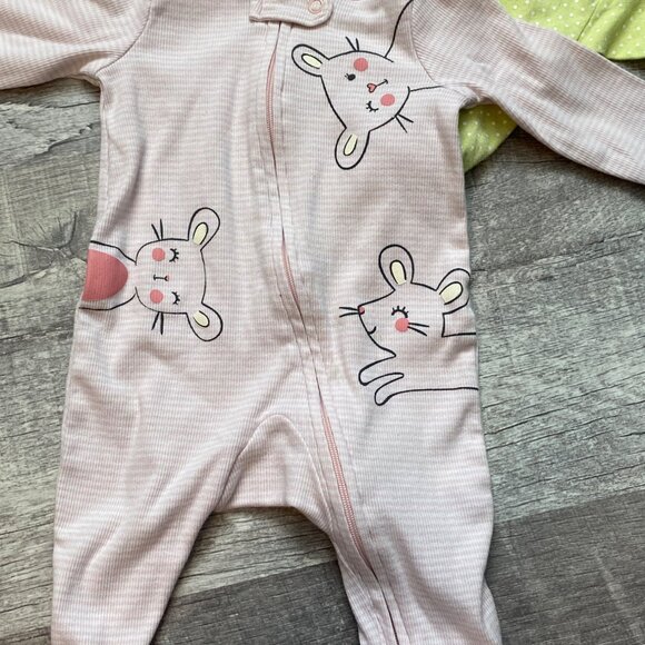 3-Pack Baby Sleepers With Zipper & Snap Closure 0-3 m - Picture 5 of 7